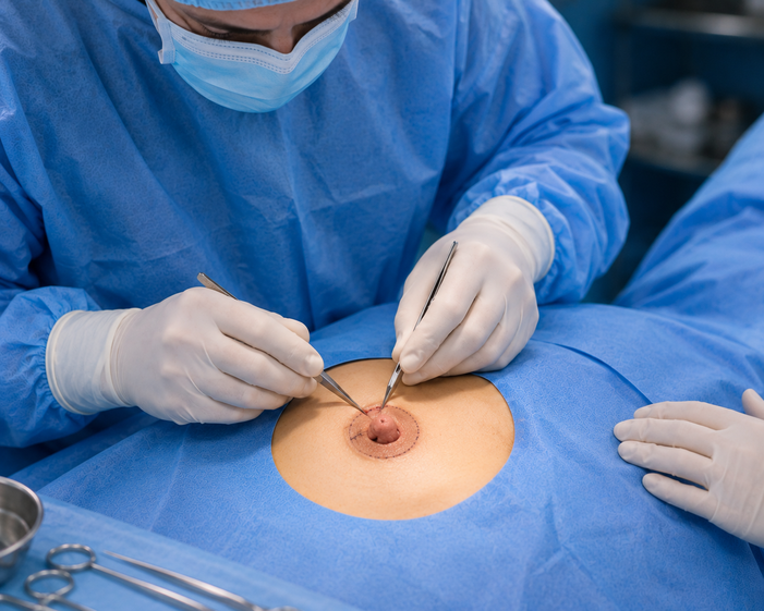 Surgeon consulting a patient about Areola Reduction